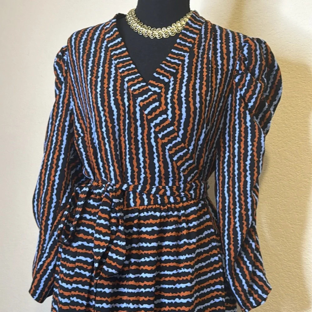 Hofmann Copenhagen Striped Dress, Laura/Blue Haze, NWT Size Large